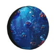thumbnail image 1 of Yiaed Deep Sea Glowing Fishes Print Print Tire Wheel Cover, tire covers for trailers,rv wheel covers,rv tire covers, camper tire covers,tire covers for cars-14 inch, 1 of 6