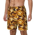 thumbnail image 1 of Yiaed Desert Camouflage Print Mens Swim Trunks Bathing Suit Compression Liner Beach Swim Shorts Swimwear Quick Dry Zipper Pocket No-Chafing Board Short-Small, 1 of 6