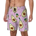 thumbnail image 1 of Yiaed Different Avocados Print Mens Swim Trunks Bathing Suit Compression Liner Beach Swim Shorts Swimwear Quick Dry Zipper Pocket No-Chafing Board Short-XX-Large, 1 of 6
