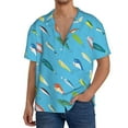 thumbnail image 1 of Yiaed Different Color Fishing Bait Print Mens Casual Wrinkle Free Shirts Short Sleeve Button Down Summer Stretch Dress Shirt-3X-Large, 1 of 5