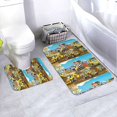 thumbnail image 1 of Yiaed Different Construction Site Vehicles Print Bathroom Mat Set 2 Pieces Mat Anti-Skid Pad Ultra Soft and Absorbent Bathroom Bath Mat Contour Bath Rugs for Toilet Base, 1 of 6