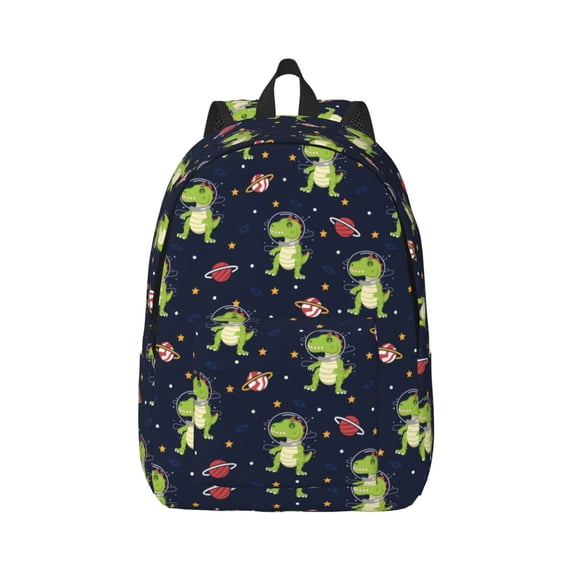 Yiaed Dinosaur Astronaut Print Backpack, Premium Laptop Backpack, Travel Backpack for Women, Lightweight Backpacks, Comfortable Back Pack-Small