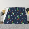 thumbnail image 1 of Yiaed Dinosaur Astronaut Print Blanket Throw Blanket Soft Cozy Flannel Blanket for Home Bed Sofa Couch Chair-60"x50", 1 of 6