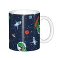 thumbnail image 1 of Yiaed Dinosaur Astronaut Print Ceramics Coffee,Large Handle Design,Extra Large Tea and Coffee Cup for Office and Home Mugs, 1 of 6