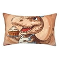 thumbnail image 1 of Yiaed Dinosaur Baking Delight Print Brushed Microfiber Envelope Pillowcases, Standard,Envelope Closure Pillow Cases(No pillow core)-20"x30", 1 of 6