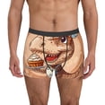 thumbnail image 1 of Yiaed Dinosaur Baking Delight Print Men's Soft Cotton Boxer Shorts Breathable Boxers Underwear Moisture-Wicking Underwear Stretch Boxer Briefs for Man-X-Large, 1 of 5