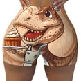 thumbnail image 1 of Yiaed Dinosaur Baking Delight Print Women's Athletic Shorts Running Shorts Sporty Short High Waisted Elastic Workout Shorts for Yoga Gym Running & Sports -Medium, 1 of 8