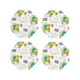 thumbnail image 1 of Yiaed Dinosaur on Excavator Print Leather Coasters for Drinks - Cup Coasters Coffee Table Kitchen Table Bar, Home & Office Gifts Handmade Drink Coasters-Octagon, 1 of 6