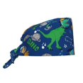 thumbnail image 1 of Yiaed Dinosaur In Space Print Turban Hat for Women Men Comfortable Adjustable Cleaning Working Cap with Sweatband, 1 of 1