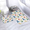 thumbnail image 1 of Yiaed Dinosaur Print Bathroom Mat Set 2 Pieces Mat Anti-Skid Pad Ultra Soft and Absorbent Bathroom Bath Mat Contour Bath Rugs for Toilet Base, 1 of 6