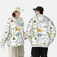 thumbnail image 1 of Yiaed Dinosaur Print Sun Shirts UPF 50+ Protection Hoodie Rash Guard Shirt UV Shirt Long Sleeve Fishing Outdoor Lightweightase-Medium, 1 of 5