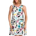 thumbnail image 1 of Yiaed Dinosaur Print Women's Sleeveless Dress, Loose Fit Summer Dress, Casual Sleeveless Dress for Women, 1 of 7