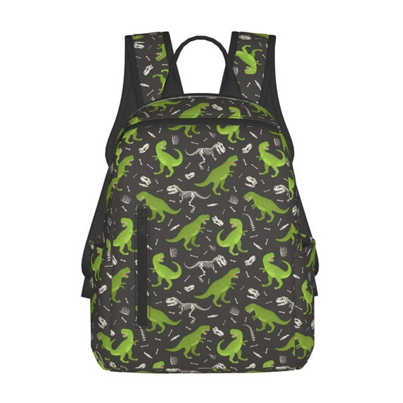 Yiaed Dinosaur Skeleton Print Lightweight Backpack Travel Backpacks Hiking Daypack for Women Men