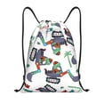 thumbnail image 1 of Yiaed Dinosaur on Excavator2 Print Drawstring Bags Drawstring Backpack Bulk String Back Pack Gym Sport Bag-Medium, 1 of 5