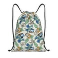 thumbnail image 1 of Yiaed Dinosaurs And Leaves Print Drawstring Bags Drawstring Backpack Bulk String Back Pack Gym Sport Bag-Medium, 1 of 5