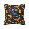 thumbnail image 1 of Yiaed Dinosaurs in Space Print Pillow Covers Super Soft Decorative Square Throw Pillow Covers Case Cushion Covers for Sofa Couch Bedroom Car Decor（No pillow core）-16"x16", 1 of 7