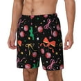 thumbnail image 1 of Yiaed Disco Mirror Ball Print Mens Swim Trunks Bathing Suit Compression Liner Beach Swim Shorts Swimwear Quick Dry Zipper Pocket No-Chafing Board Short-Medium, 1 of 6