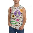 thumbnail image 1 of Yiaed Dog Doing Yoga Print Men's Singlet Vests Summer Running Muscle Tank Tops Gym Undershirt Round Neck Sleeveless for man, 1 of 5