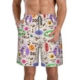 thumbnail image 1 of Yiaed Dog Doing Yoga Print Men's Swim Trunks with Lining Quick Dry Sports Shorts Beach Shorts Boardshorts-X-Large, 1 of 5