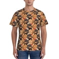 thumbnail image 1 of Yiaed Dog Print Mens Short Sleeve Tight Fit T-Shirt, Crewneck Casual Tee-Medium, 1 of 5