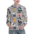 thumbnail image 1 of Yiaed Dog Print Womens Casual Hoodies Crew Neck Long Sleeve Sweatshirts With Pocket Pullover Tops Women's Hooded Sweatshirt-Medium, 1 of 5