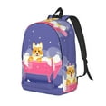 thumbnail image 1 of Yiaed Dog Washes in a Bath Print Print Laptop Backpack Travel Canvas Backpack Vintage Aesthetic Backpack for School Knapsack Backpack Backpack for School-Small, 1 of 5