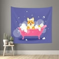 thumbnail image 1 of Yiaed Dog Washes in a Pink Bath Print Tapestry for Bedroom,Tapestry Wall Tapestries, Tapestry Aesthetic for Living Room Dorm Room 51" X 60", 1 of 6