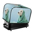thumbnail image 1 of Yiaed Dog Wrapped in Towel Print Two Slice Bread Machine Cover, Universal Size Kitchen Appliance Cover for Bread Machine,Bread Machine Cover, 1 of 7