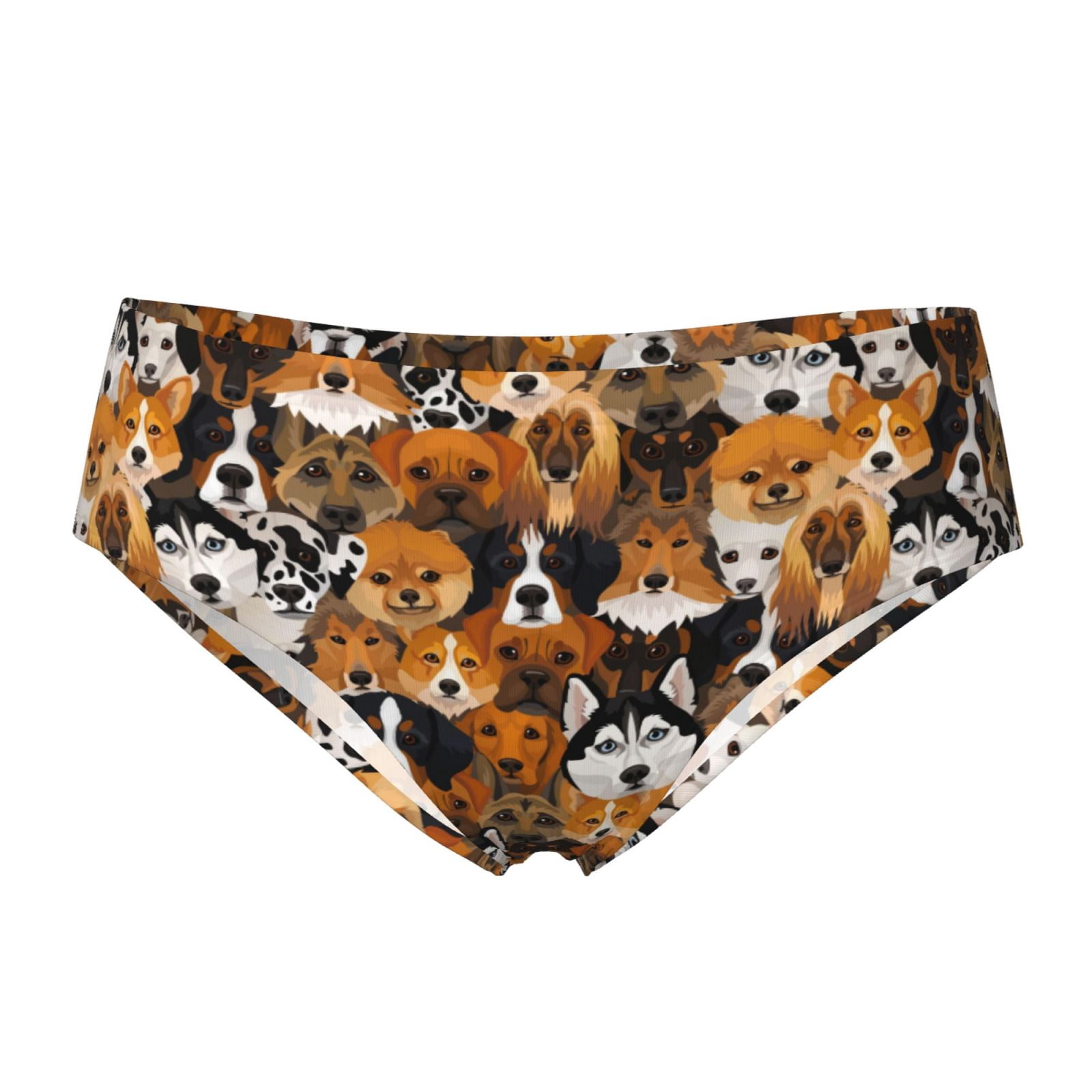 Yiaed Dogs Different Breeds Pattern Underwear for Women Low Waisted ...