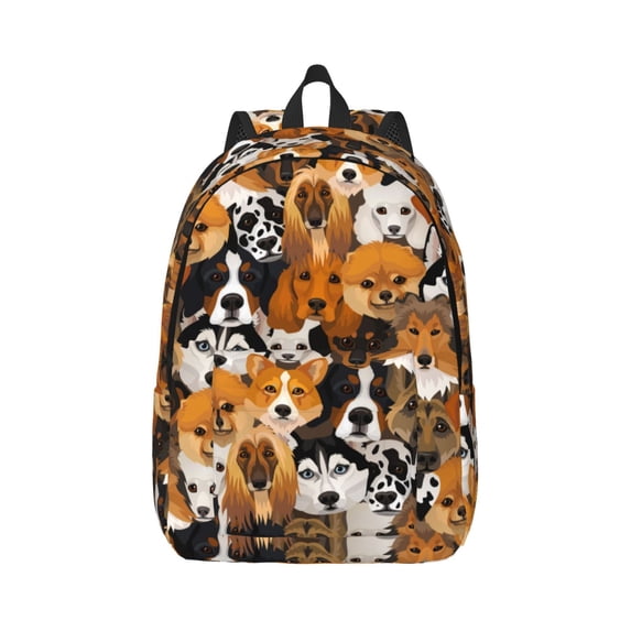 Yiaed Dogs Different Breeds Print Backpack, Premium Laptop Backpack, Travel Backpack for Women, Lightweight Backpacks, Comfortable Back Pack-Small
