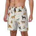 thumbnail image 1 of Yiaed Dogs Funny Pets Print Mens Swim Trunks Bathing Suit Compression Liner Beach Swim Shorts Swimwear Quick Dry Zipper Pocket No-Chafing Board Short-Medium, 1 of 6