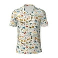 thumbnail image 1 of Yiaed Dogs Funny PetsPrint Men's Short Sleeve Polo Shirt,Golf Polo for Men Three-Button Golf Shirt Athletic Casual Collared T-Shirt- Small, 1 of 7