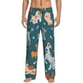 thumbnail image 1 of Yiaed Dogs Print Men's Lounge Pants, Loose PJ Bottoms, Long Pajama Pants for Men-Small, 1 of 6