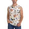 thumbnail image 1 of Yiaed Dogs Print Men's Singlet Vests Summer Running Muscle Tank Tops Gym Undershirt Round Neck Sleeveless for man, 1 of 5