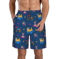 thumbnail image 1 of Yiaed Dogs Riding Skateboard Print Men's Swim Trunks with Lining Quick Dry Sports Shorts Beach Shorts Boardshorts-Small, 1 of 5