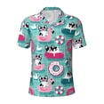 thumbnail image 1 of Yiaed Dogs With SwimmingPrint Men's Short Sleeve Polo Shirt,Golf Polo for Men Three-Button Golf Shirt Athletic Casual Collared T-Shirt- 3X-Large, 1 of 7