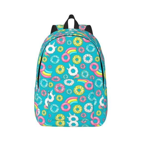 Yiaed Donut Print Backpack, Premium Laptop Backpack, Travel Backpack for Women, Lightweight Backpacks, Comfortable Back Pack-Small