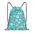 thumbnail image 1 of Yiaed Donut Print Drawstring Bags Drawstring Backpack Bulk String Back Pack Gym Sport Bag-Small, 1 of 5