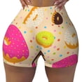 thumbnail image 1 of Yiaed Donuts Print Women's Athletic Shorts Running Shorts Sporty Short High Waisted Elastic Workout Shorts for Yoga Gym Running & Sports -X-Large, 1 of 8