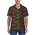 thumbnail image 1 of Yiaed Doodle Barbeque 1 Print Hawaiian Shirt for Men Short Sleeve Button Down Shirts Beach Shirts for Men-Medium, 1 of 5