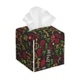 thumbnail image 1 of Yiaed Doodle Barbeque 1 Print Tissue Box Cover, PU Leather Decorative Organizer for Tabletop, Bathroom, Car, Office Creative Decorative, 1 of 7