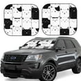 thumbnail image 1 of Yiaed Doodle Cute Cat Print Car Front Windshield Sun Shade,Foldable Anti-UV Car Sunshade for Front Window for Most Vehicles-Small, 1 of 5