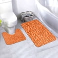 thumbnail image 1 of Yiaed Dots On Orange Background Print Bathroom Mat Set 2 Pieces Mat Anti-Skid Pad Ultra Soft and Absorbent Bathroom Bath Mat Contour Bath Rugs for Toilet Base, 1 of 6