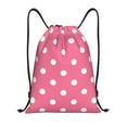 thumbnail image 1 of Yiaed Dots On Rose Red Background Print Drawstring Bags Drawstring Backpack Bulk String Back Pack Gym Sport Bag-Small, 1 of 5