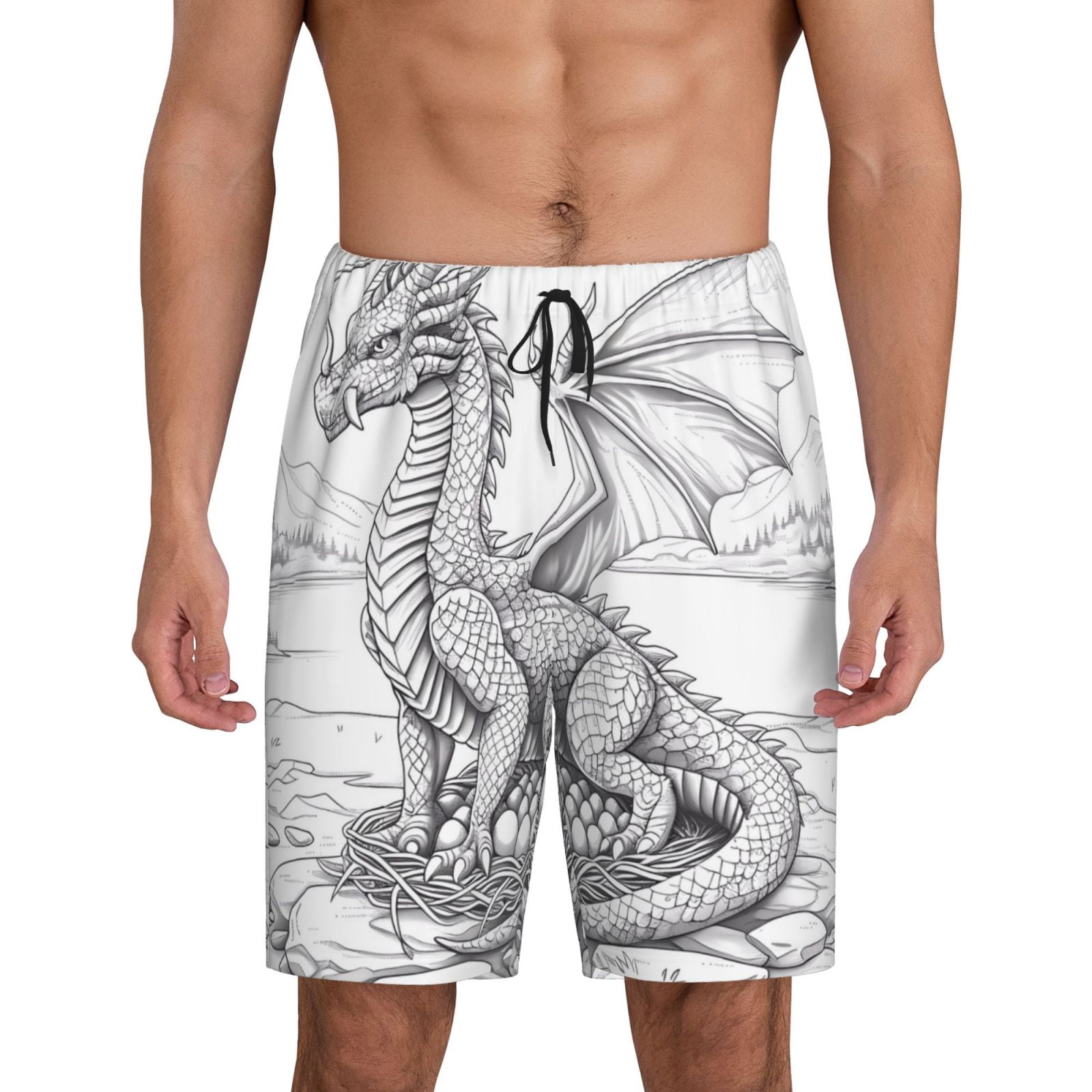 Dragon Embrace Silk Pajama Shorts main image 1