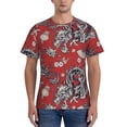 thumbnail image 1 of Yiaed Dragons2 Print Mens Short Sleeve Tight Fit T-Shirt, Crewneck Casual Tee-X-Large, 1 of 5