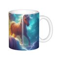 thumbnail image 1 of Yiaed Dreamy Night Sky White Horse Print Ceramics Coffee,Large Handle Design,Extra Large Tea and Coffee Cup for Office and Home Mugs, 1 of 6