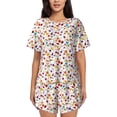 thumbnail image 1 of Yiaed Drink And Cocktail Glasses Print Short Sleeve Pajama Sets for Women Casual Crew Neck 2 Piece Lounge Sets Women's Short-Sleeved Pajama-Small, 1 of 5