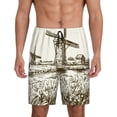 thumbnail image 1 of Yiaed Dutch Windmill for Men's Soft Sleep Pajama Short Lounging Pajama Shorts-3X-Large, 1 of 6
