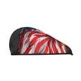 thumbnail image 1 of Yiaed Eagle Head With American Flag Print Hair Cap with Button,Coral Fleece Hair Towel Wrap for Women Wet Hair,Quick Dry Turban for Wet Hair Long Thick Hair, 1 of 5